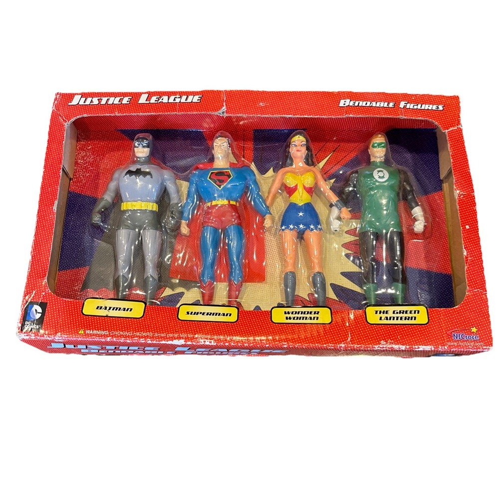 3900 - Justice League Boxed Set, by NJ Croce - Bendable Action Figures - Ages 3+